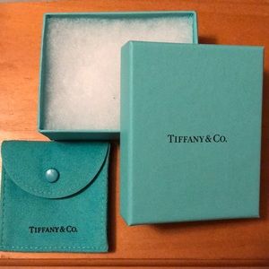 Tiffany & Co. Empty box and suede pouch